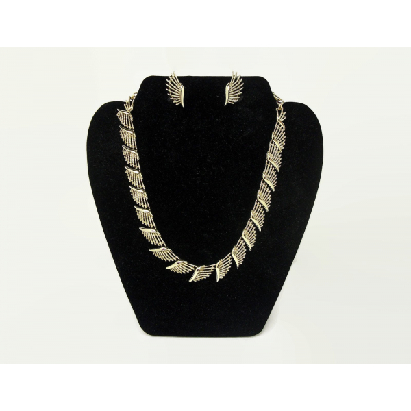 9239 Choker Necklace /& Clip Earrings Vintage Cathe/' Demi Parure